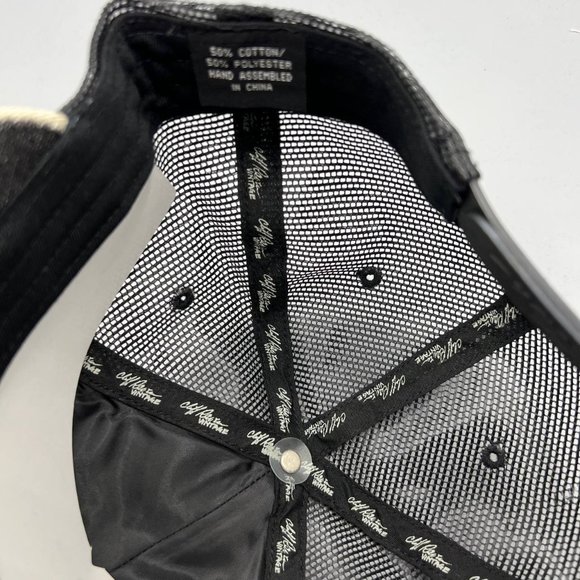 Vintage Cliff Raven Hat Brown Ed Hardy Japanese tattoo Snap back Trucker Cap 90s - Picture 5 of 7